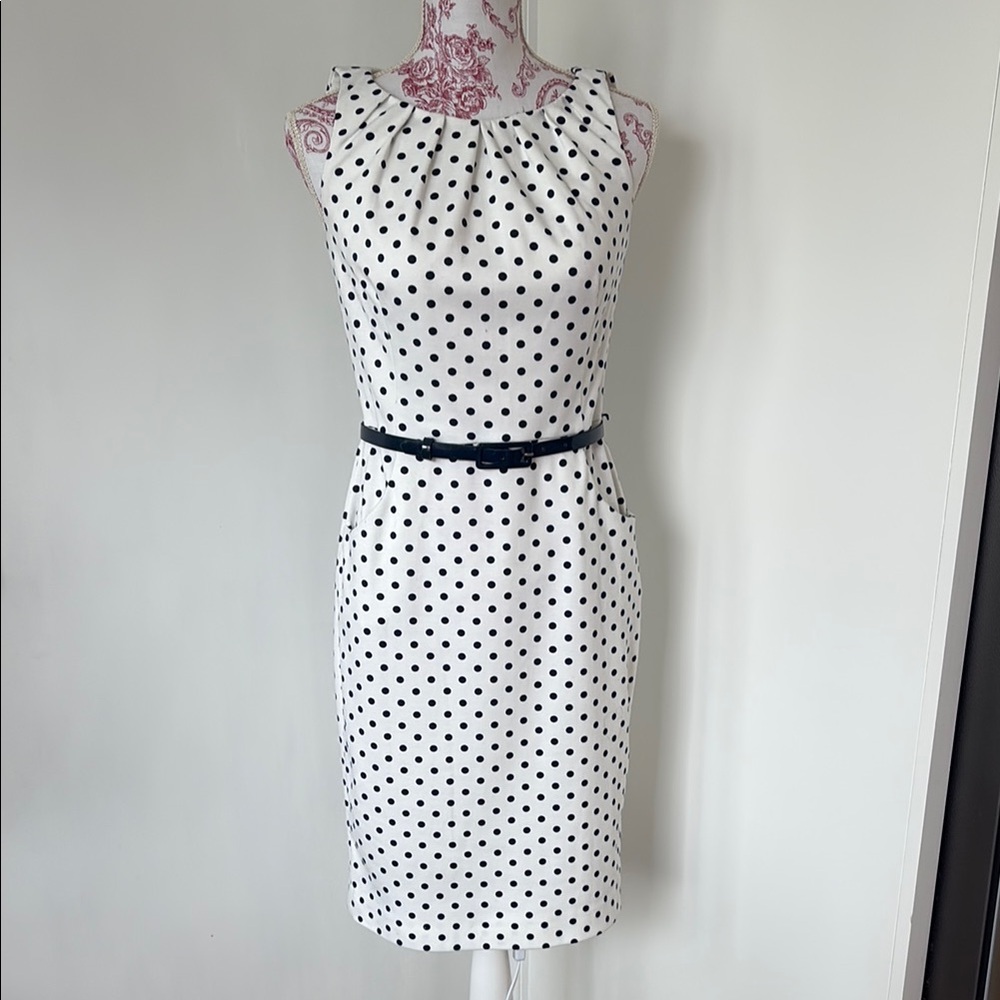 Ralph Lauren Elegant Black and White Polka Dot Dress